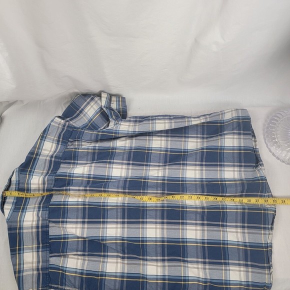 Carhartt Button Up Shirt Blue Plaid Casual Short Sleeve Men's Size 2XL - Picture 9 of 9